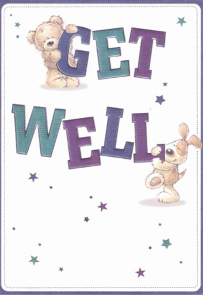 Infused with gentle encouragement, this get well card embodies the cheer and care familiar to anyone who's received flowers in Honor Oak. At the centre, an illustrated bear and puppy beam with kindness, surrounded by whimsical, twinkling stars that seem to scatter good wishes across a soft cream background. The oversized 'Get Well' typography in purples and aquas stands confidently, rooting the design in an aura of positivity and heartfelt reassurance. The characters' detailed, fluffy fur and velvety ears provide a nearly tactile quality-mirroring the textural richness of a hand-tied bouquet delivered along Brockley Rise. Envision pairing this card with a floral arrangement from Flower Delivery Honor Oak; together, they create an uplifting gesture brimming with support, optimism, and gentle strength for loved ones recovering in the SE23 neighbourhood. The card's airy, light spirit is ideal for brightening spirits and sharing hope, regardless of age.